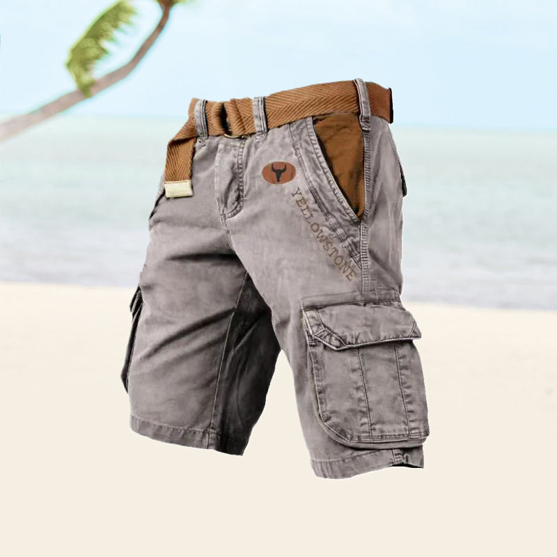 Mens Cargo Shorts Water Resistant Practical Fit - BritishMode