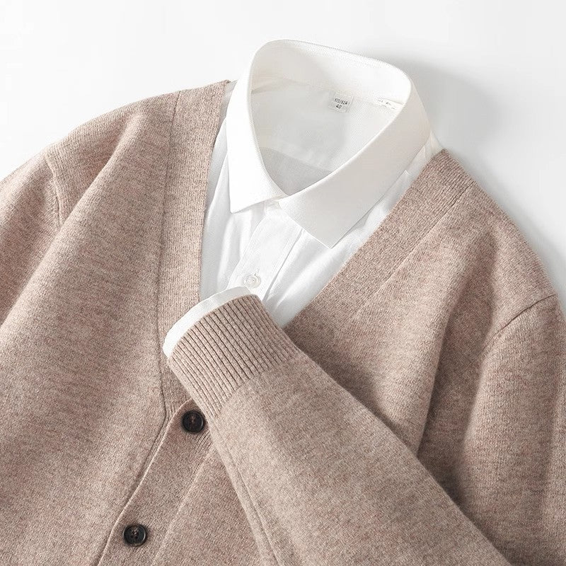 Mens Button Front Sweater Cardigan Classic Fit - BritishMode