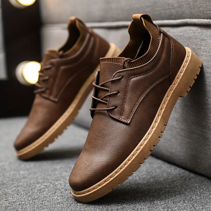 Mens Oxford Shoes Genuine Leather Classic Fit - BritishMode