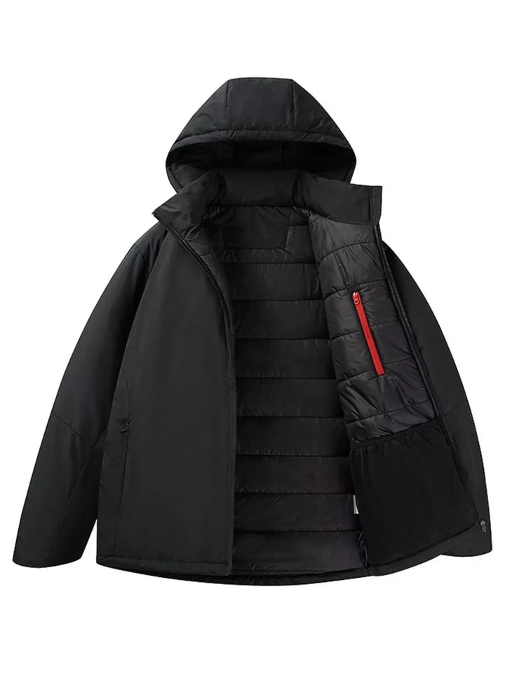 Mens Insulated Hoodie Coat Heavyweight Warm Fit