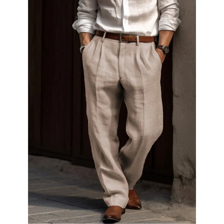 Mens Linen Pants Comfort Fit Elegant Style - BritishMode