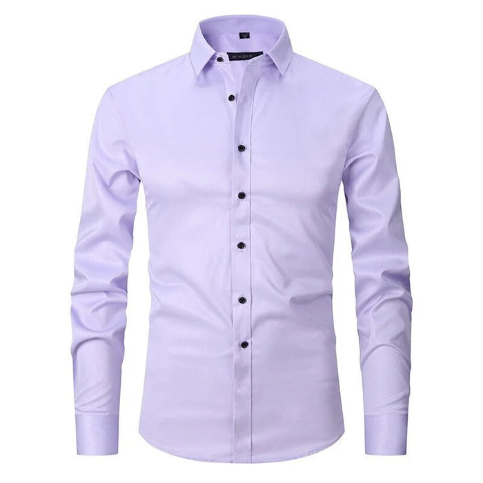 Mens Casual Button-Down Shirt Classic Fit Cotton