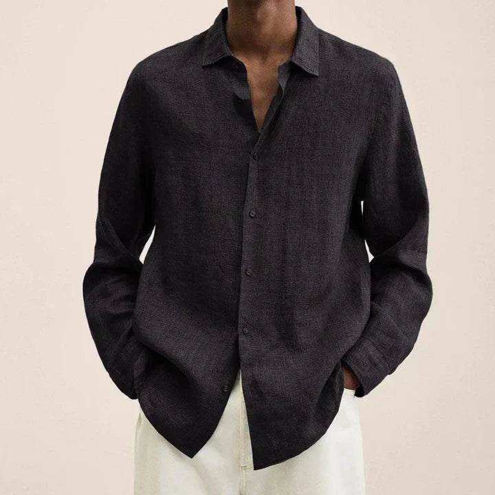 Mens Linen Shirt Lightweight Versatile Fit