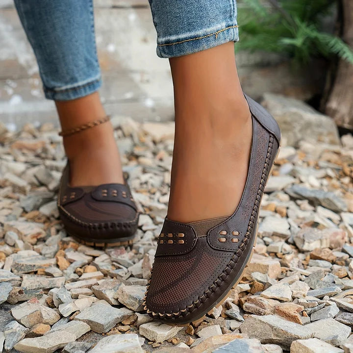 Womens Orthopedic Loafers with Cushioned Insole Slip-On