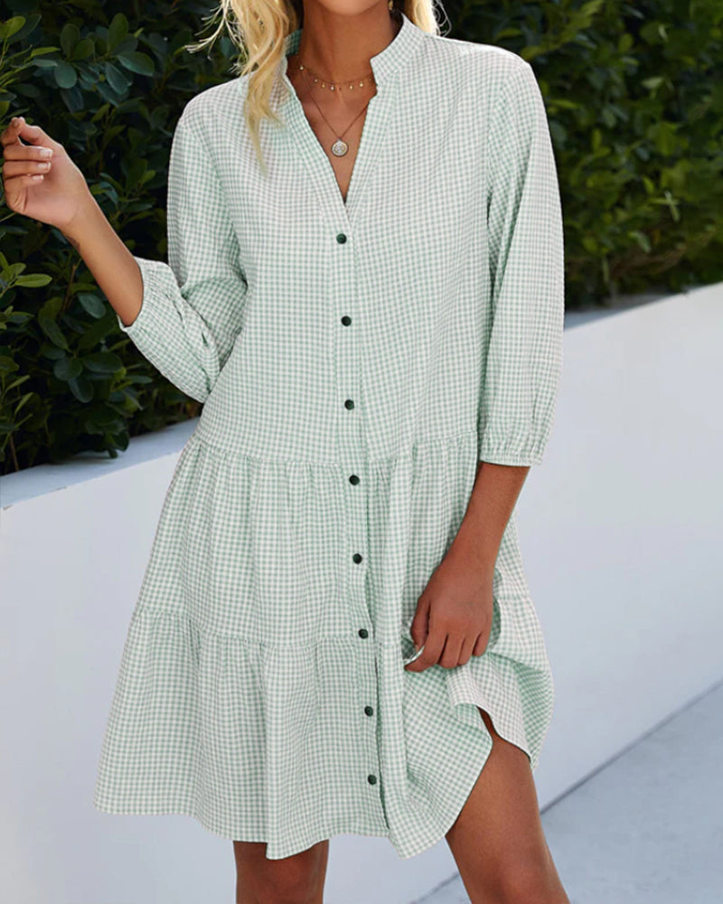 Womens Sundress Checked Classic Fit