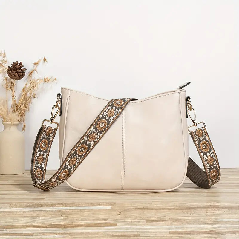 Womens Vegan Leather Shoulder Bag Stylish Crossbody