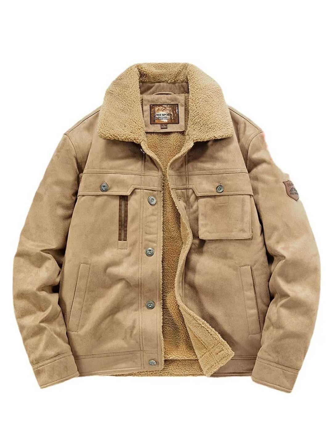 Mens Fleece Lined Coat Plus Size Regular Fit