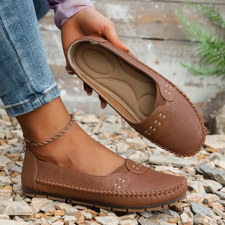 Womens Orthopedic Loafers with Cushioned Insole Slip-On