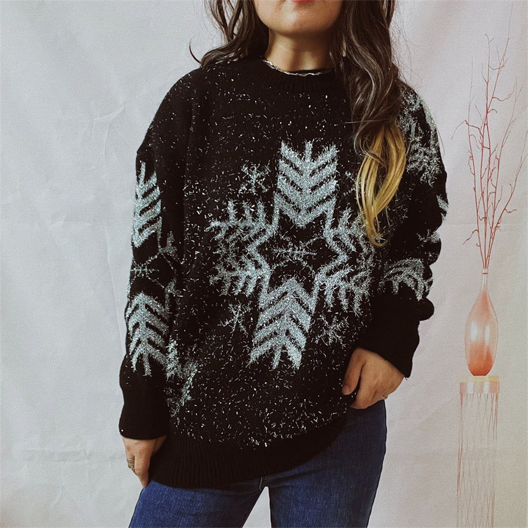 Womens Crew Neck Sweater Soft Knit Classic Fit