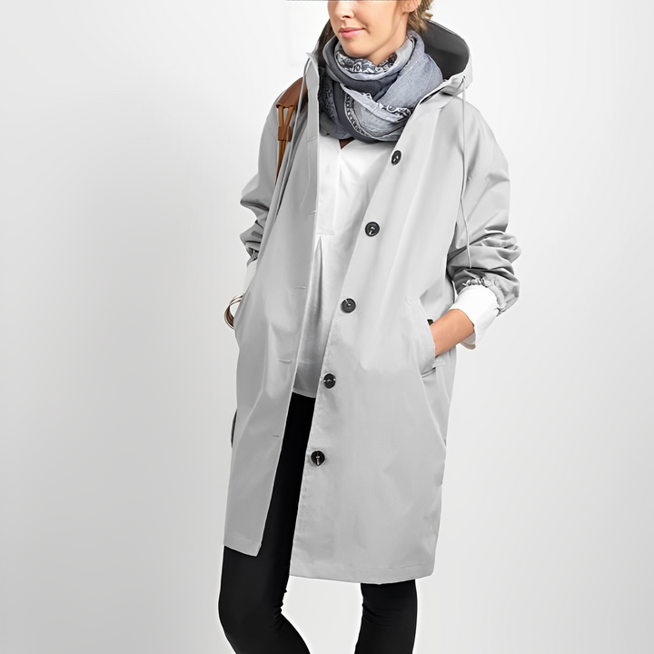 Womens Waterproof Raincoat with Hood Classic Fit