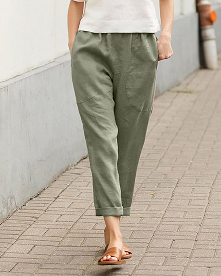 Womens Casual Trousers Soft Lightweight Loose Fit