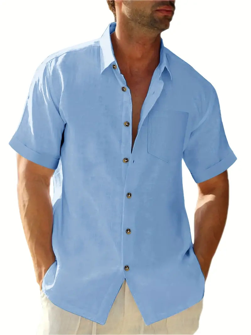 Mens Shirt Short Sleeve Stylish Fit - BritishMode