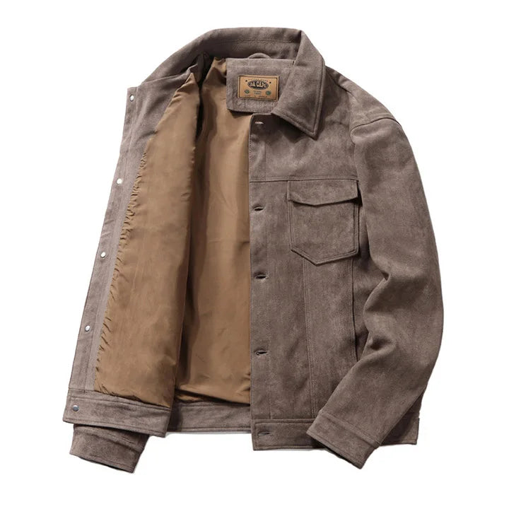 Mens Leather Jacket Casual Relaxed Fit