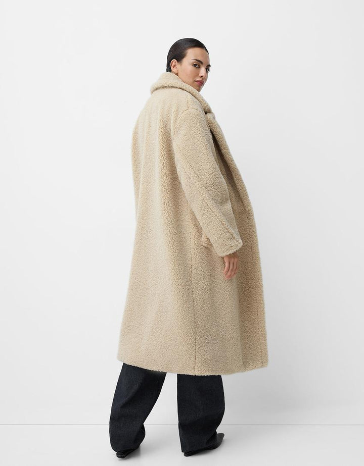 Womens Oversized Teddy Jacket Warm Soft Fit