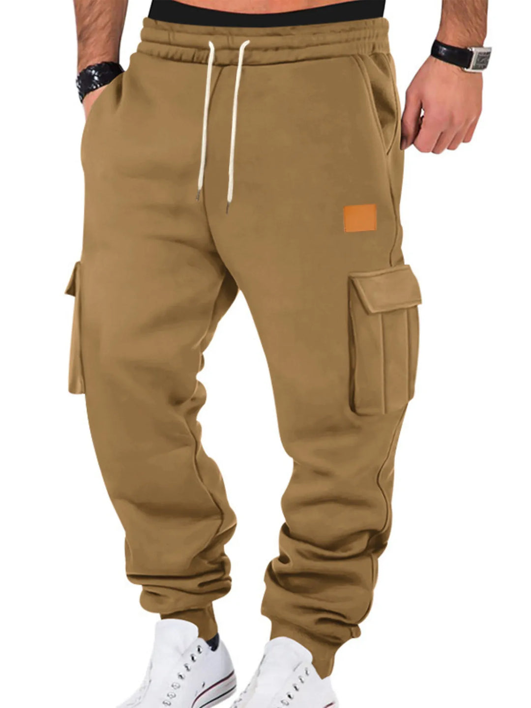 Mens Cargo Joggers Elastic Waist Relaxed Fit Plus Size