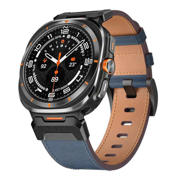 Unisex Leather Watch Band Durable Fit for Galaxy Watch Ultra