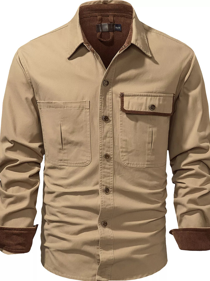 Mens Button Front Shirt Relaxed Fit