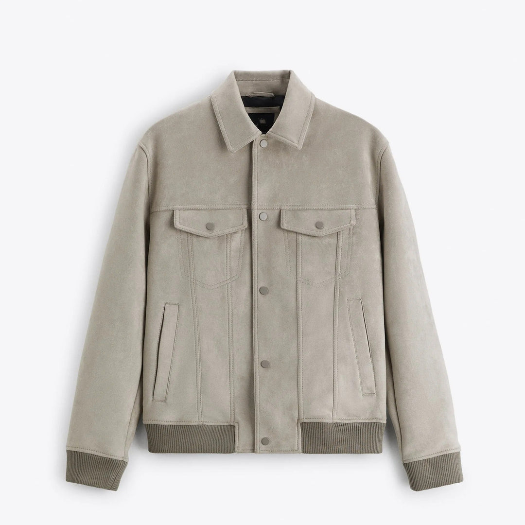Mens Leather Biker Jacket Classic Fit - BritishMode