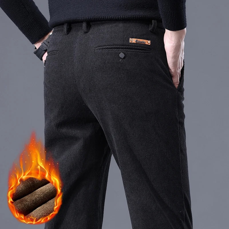 Mens Corduroy Insulated Pants Warm Fit - BritishMode