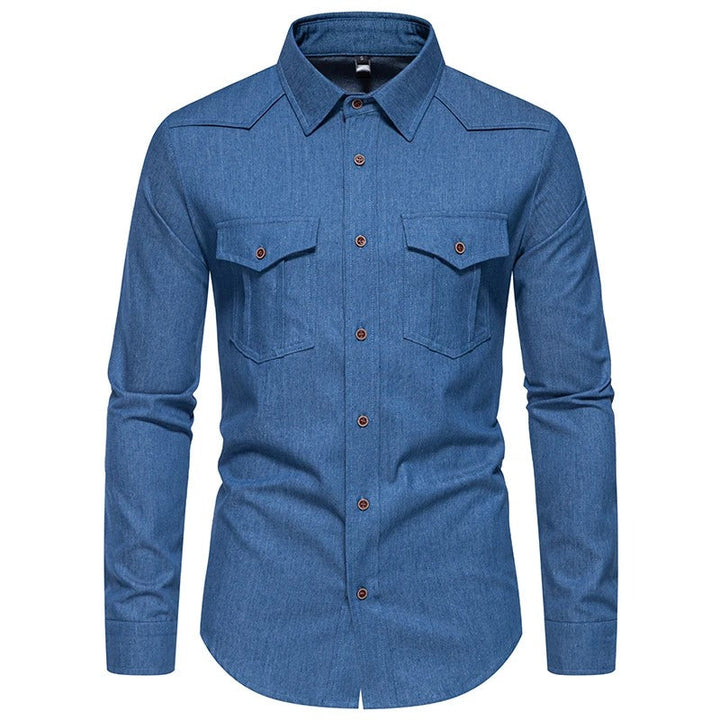 Mens Denim Shirt Classic Fit Stylish