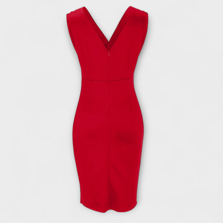 Womens V-Neck Split Dress
