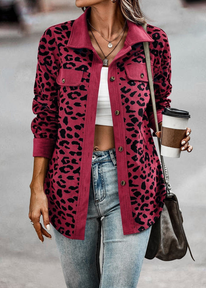 Womens Leopard Print Coat High Quality Spring Fit