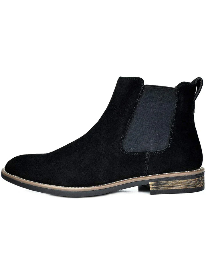 Unisex Chelsea Boots Suede Slip-On