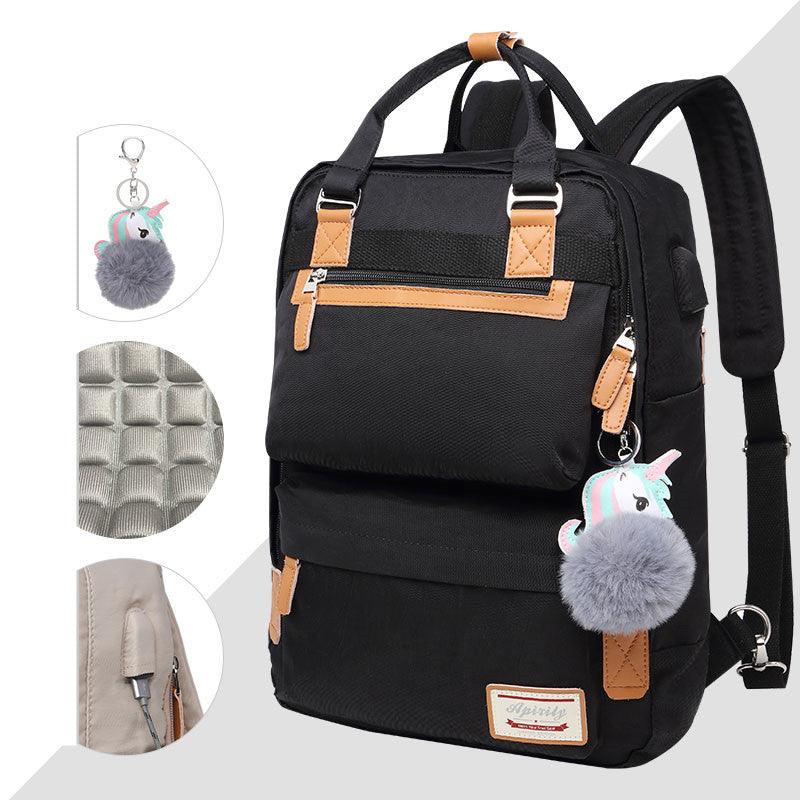 Womens Waterproof Backpack with 15.6-Inch Laptop Compartment