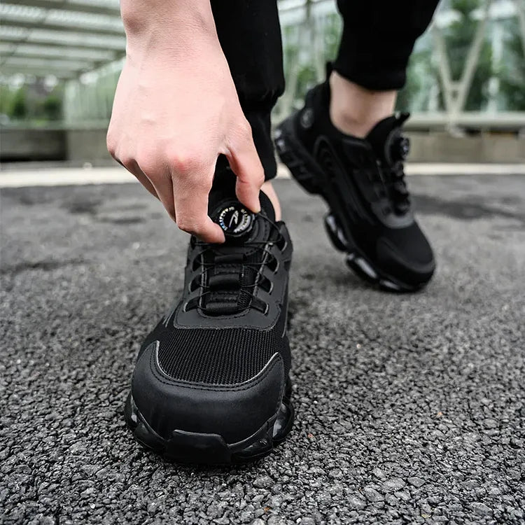 Mens Mesh Sneakers with Rotary Lacing System