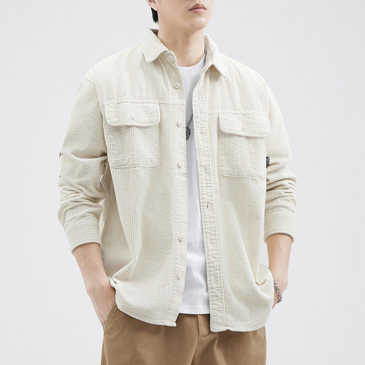 Unisex Casual Jacket Patchwork Design Relaxed Fit