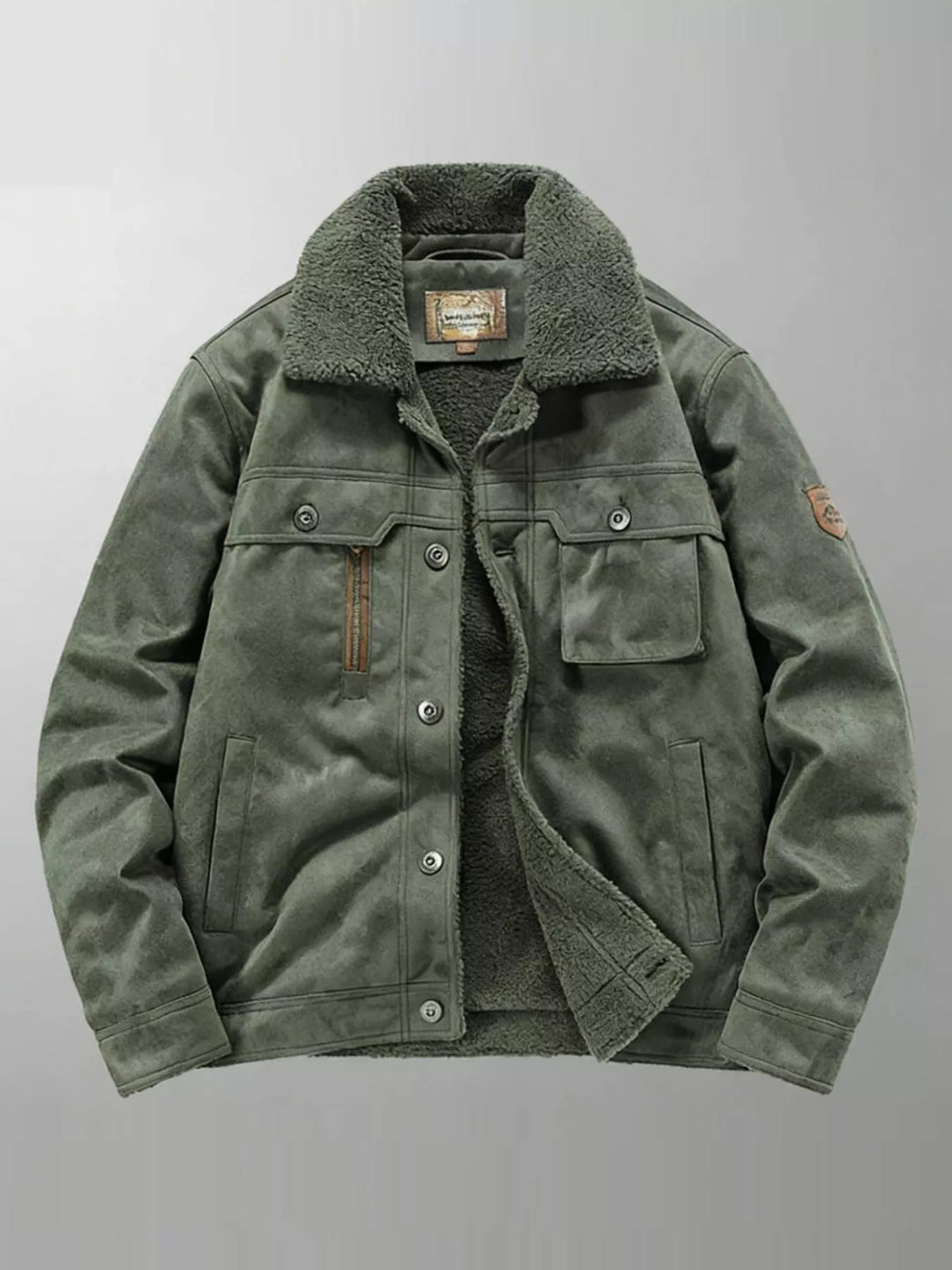 Mens Fleece Lined Coat Plus Size Regular Fit - BritishMode