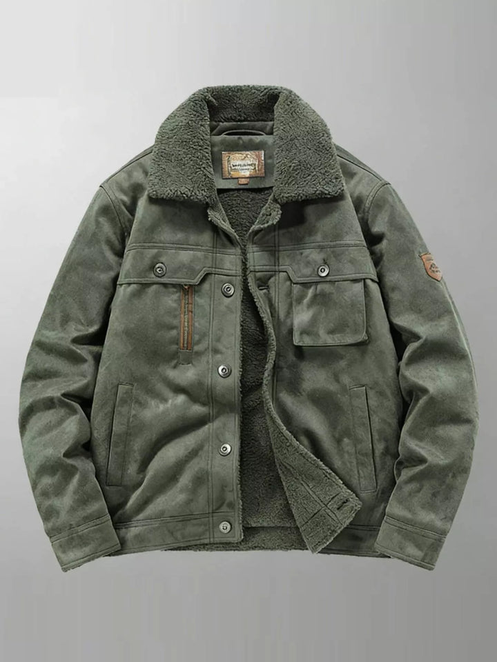 Mens Fleece Lined Coat Plus Size Regular Fit - BritishMode