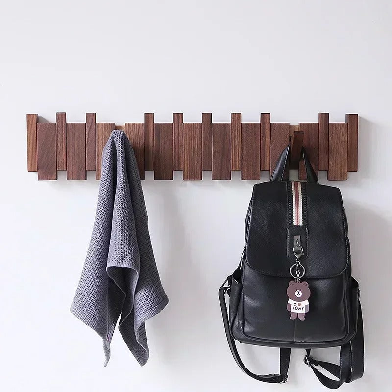 Wall Mount Coat Rack with Hooks and Shelf - BritishMode