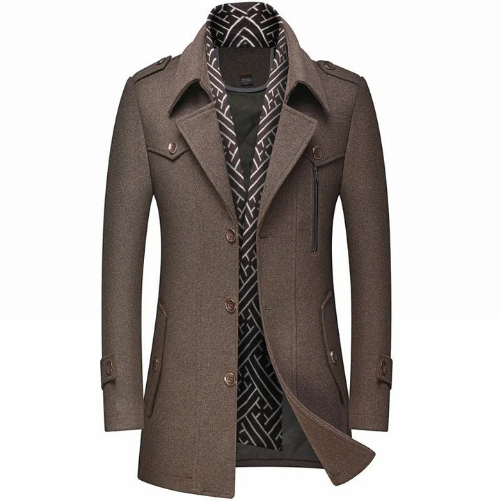 Mens Wool Coat Classic Fit - BritishMode