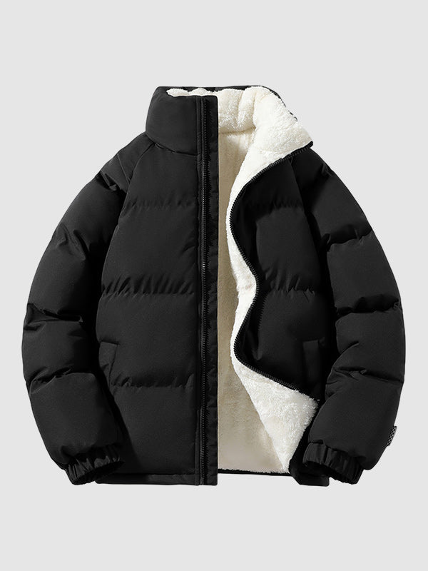 Mens Puffer Jacket Fleece Lined Oversized Fit