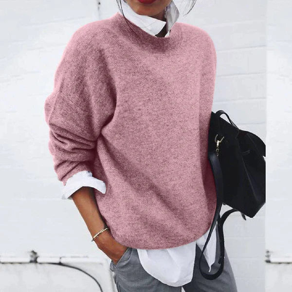 Womens Cashmere Crew Neck Sweater Warm Fit