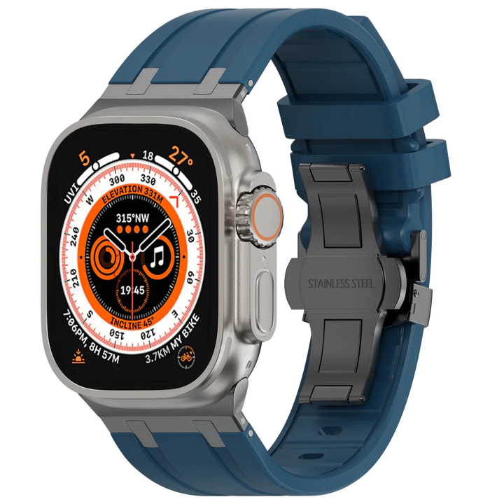 Unisex Silicone Apple Watch Band with Metal Clasp