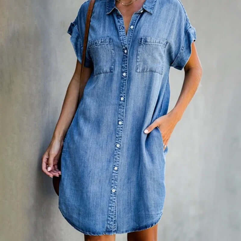 Womens Chic Dress with Belly Control Fit - BritishMode
