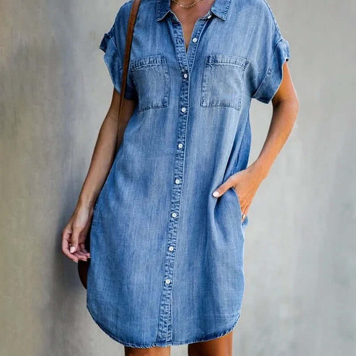 Womens Chic Dress with Belly Control Fit - BritishMode