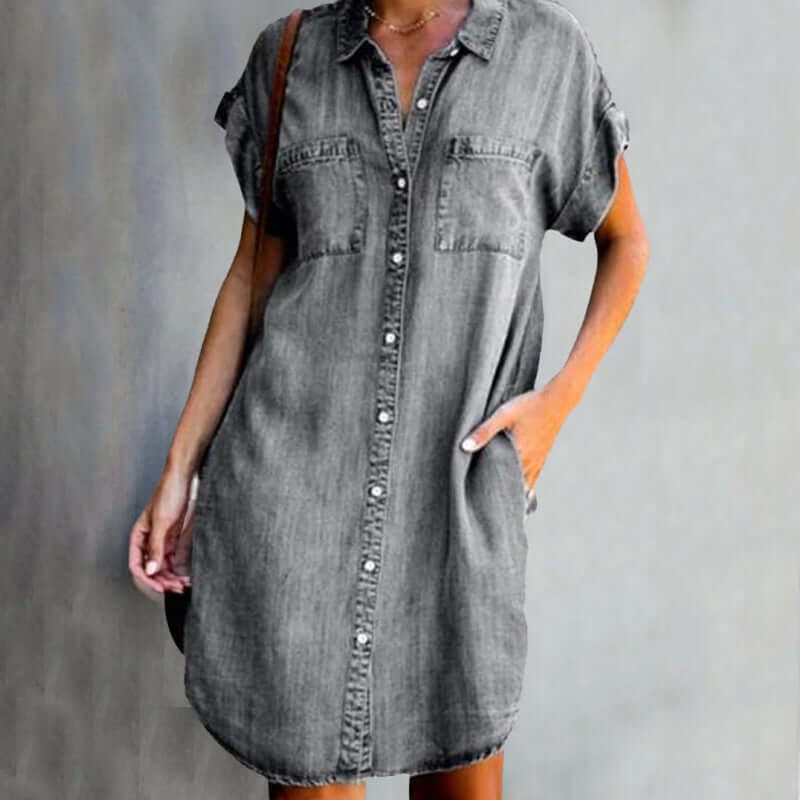 Womens Chic Dress with Belly Control Fit