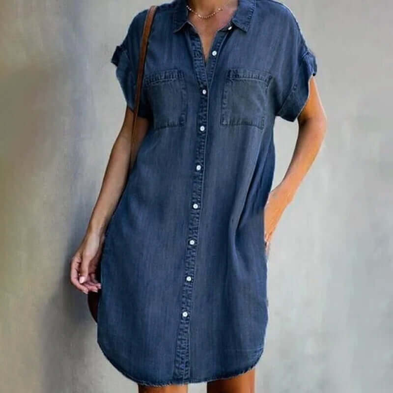 Womens Chic Dress with Belly Control Fit