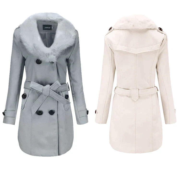Womens Wool Winter Coat Velvet Warm Fit