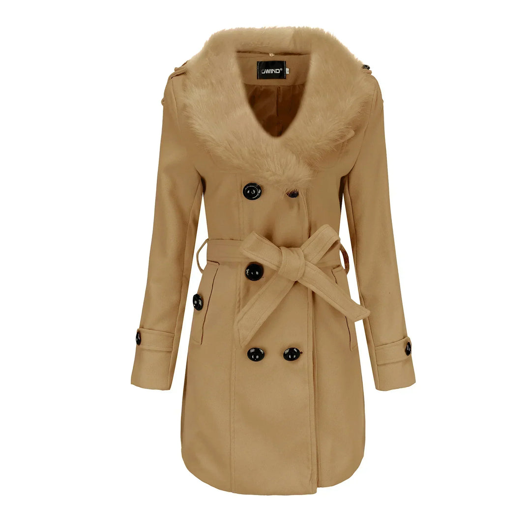 Womens Wool Winter Coat Velvet Warm Fit - BritishMode