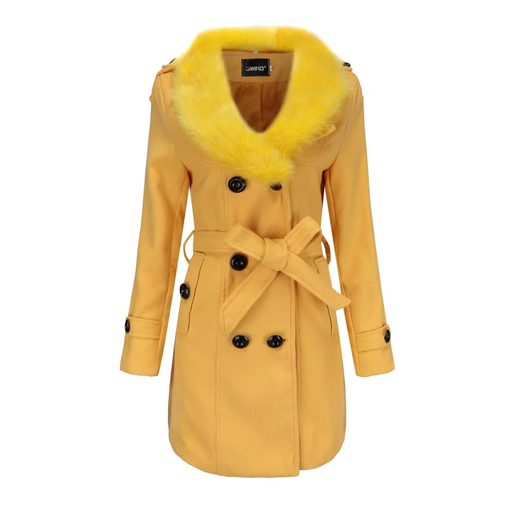 Womens Wool Winter Coat Velvet Warm Fit