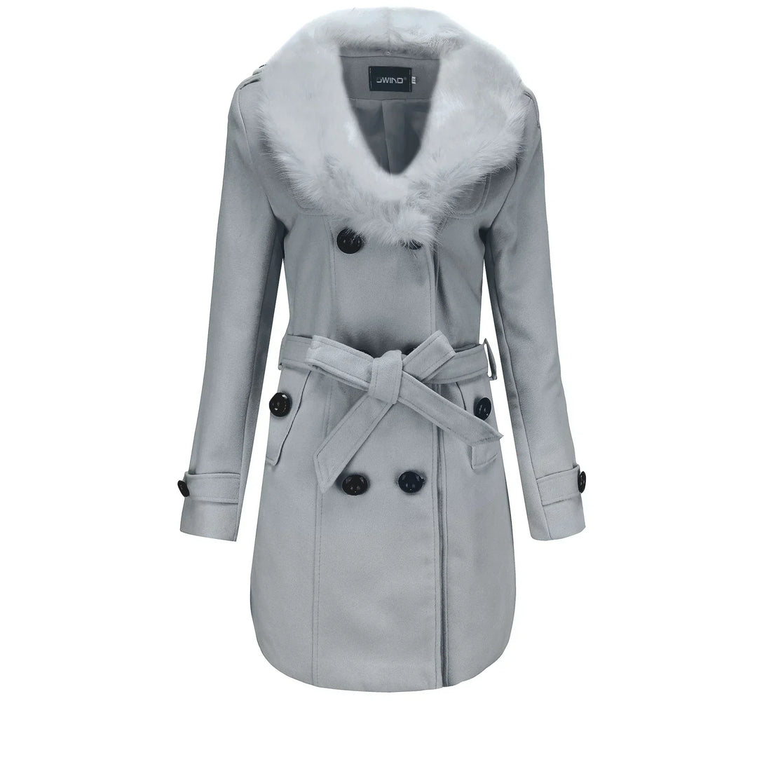 Womens Wool Winter Coat Velvet Warm Fit