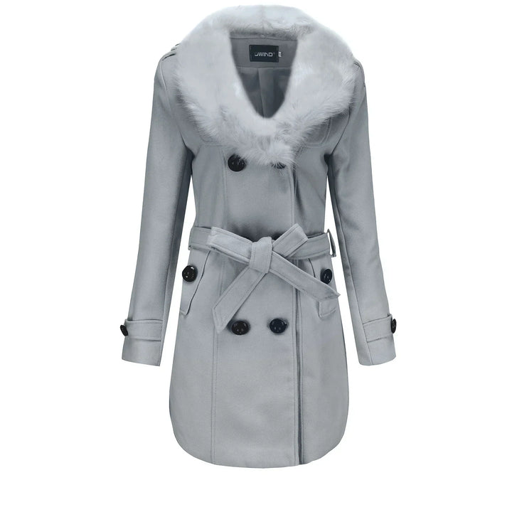 Womens Wool Winter Coat Velvet Warm Fit