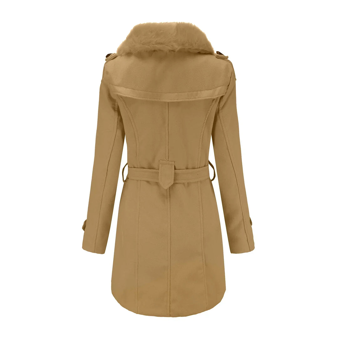 Womens Wool Winter Coat Velvet Warm Fit
