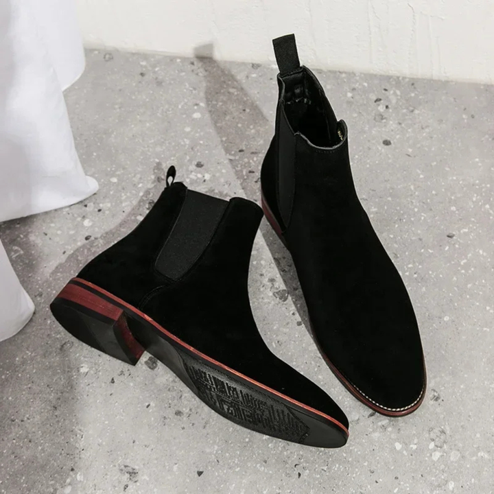 Mens Chelsea Boots Suede Slip-On Classic Fit