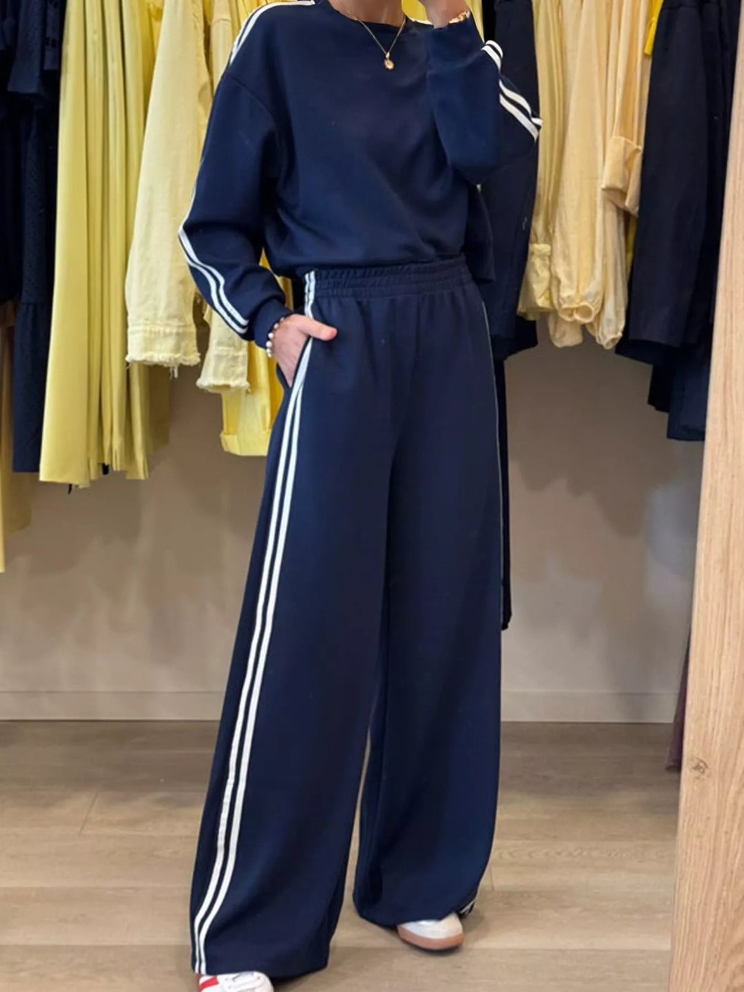 Unisex Crew Neck T-Shirt and Stretchy Jogger Pants Set