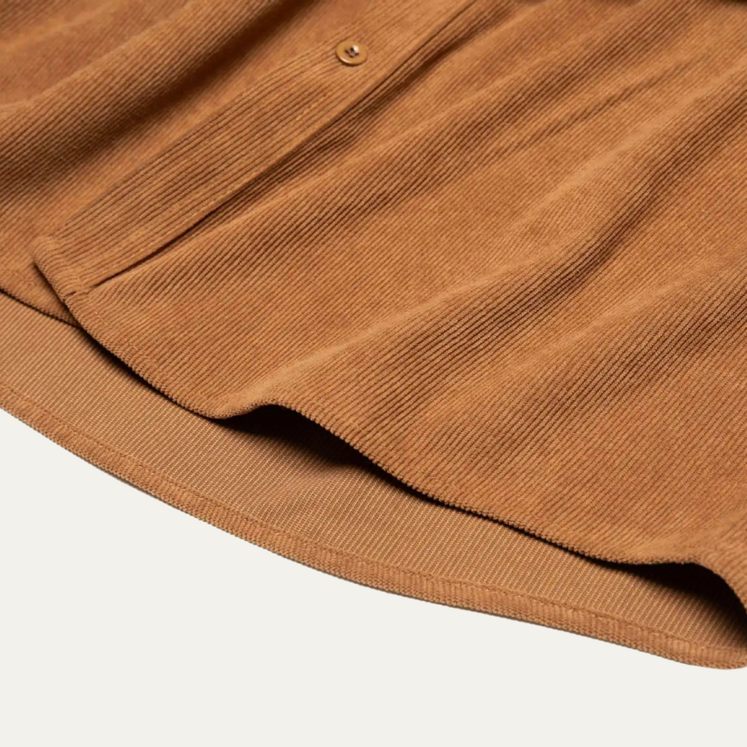 Mens Casual Corduroy Shirt Button-Down Fit